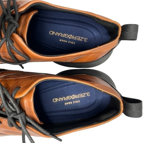 COLE HAAN 3.Zerogrand Wingtip Oxford Leather British Tan Men's Shoes Size 12M - Picture 10 of 16